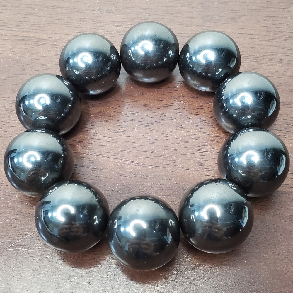 Ten Magnetic Hematite Crystal Spheres